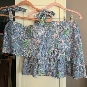 Lily Pulitzer two piece skirt set sz 00